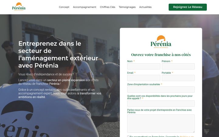 Screenshot of franchise-perenia.com