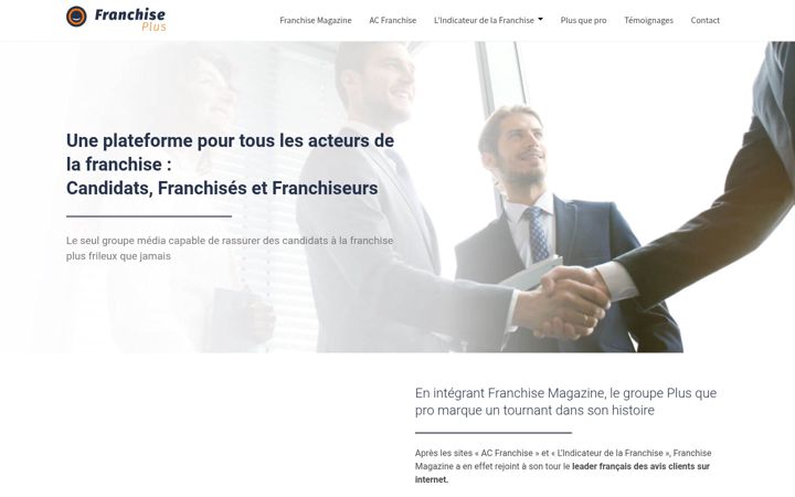 Screenshot of franchise-plus.fr