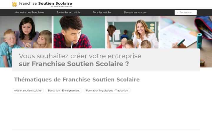 Screenshot of franchise-soutien-scolaire.fr