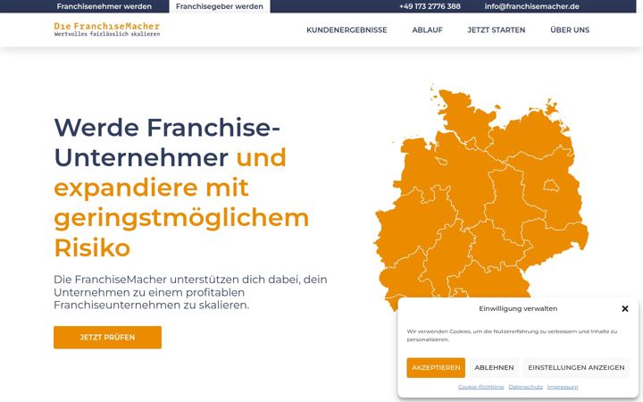 Screenshot di franchise-starten.de