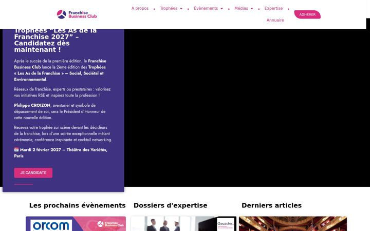Screenshot of franchisebusinessclub.com