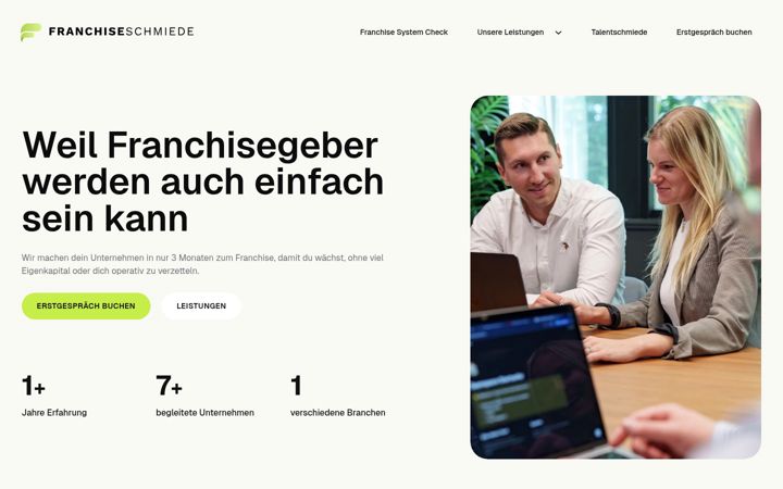 Screenshot di franchiseschmiede.de