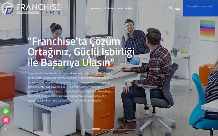 Captură de ecran a franchisetime.com.tr