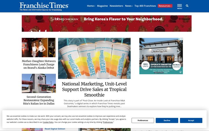 Screenshot of franchisetimes.com