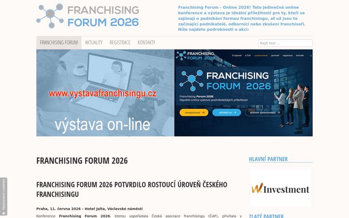 Screenshot of franchisingforum.cz