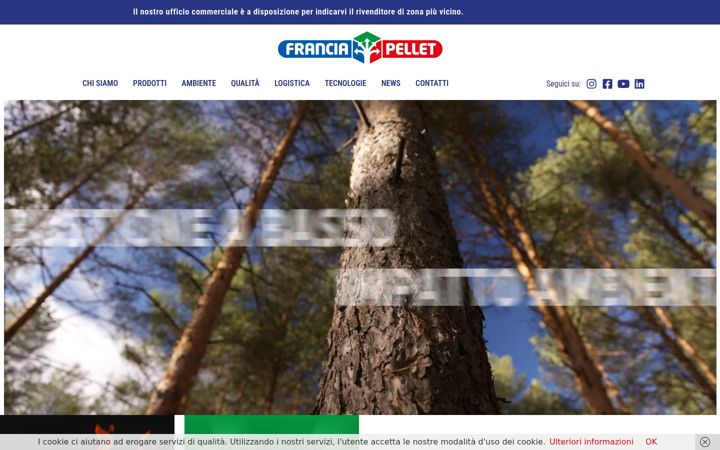 Skärmbild av franciapellet.com
