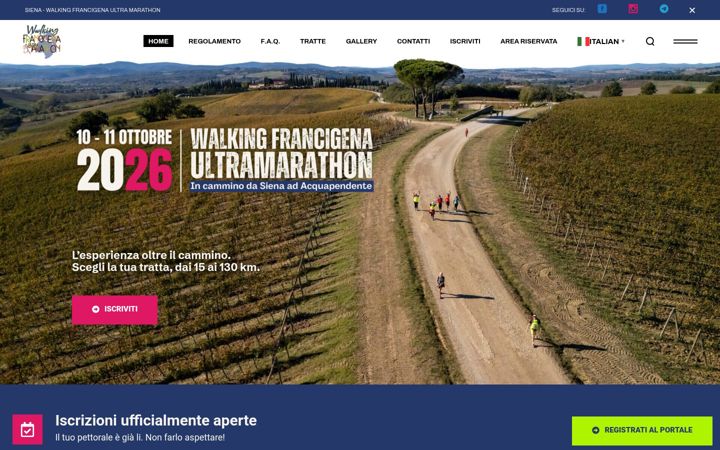 Екранна снимка на francigenaultramarathon.com
