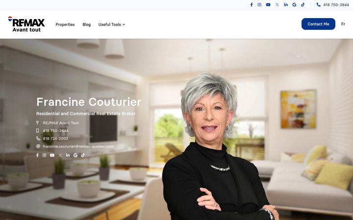 Screenshot of francinecouturier.com