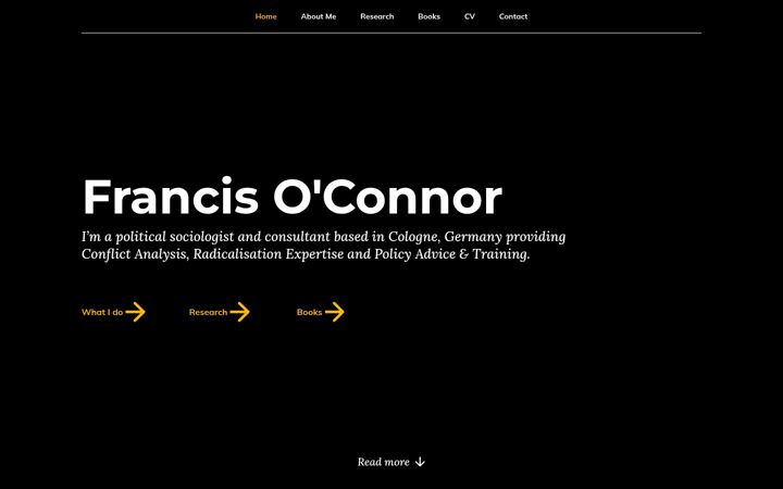 Screenshot of francis-oconnor.com
