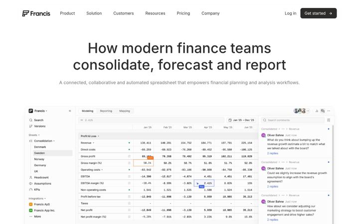 Screenshot of francis.app