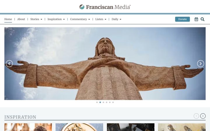 Screenshot of franciscanmedia.org
