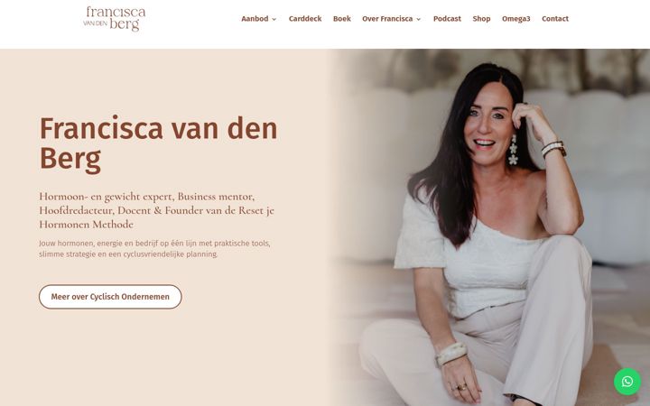 Screenshot of franciscavandenberg.nl