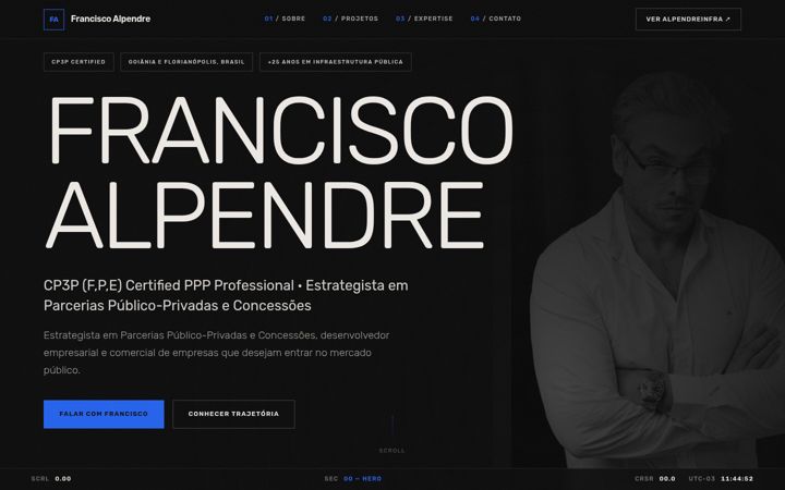 Skärmbild av franciscoalpendre.com.br