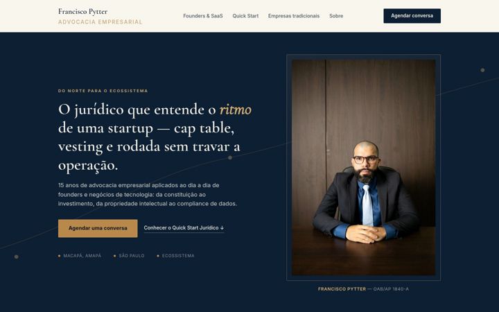 Screenshot of franciscopytteradvocacia.com