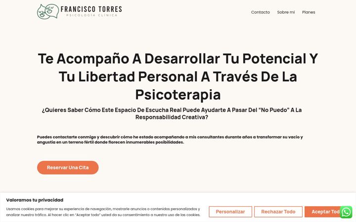 Screenshot of franciscotorrespsicologo.com