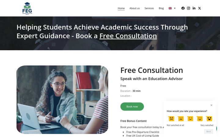 Screenshot of franciseducationgroup.com