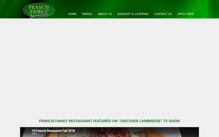 Screenshot of francisfamilyrestaurant.com
