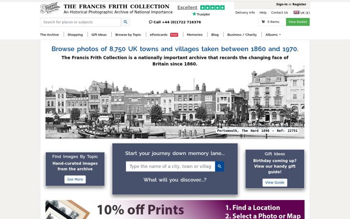 Screenshot of francisfrith.com
