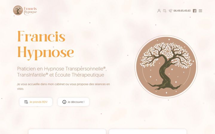 Screenshot of francishypnose.fr