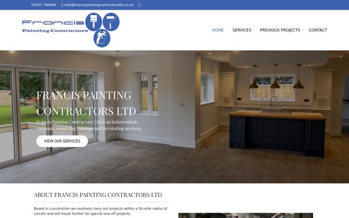 Screenshot of francispaintingcontractorsltd.co.uk
