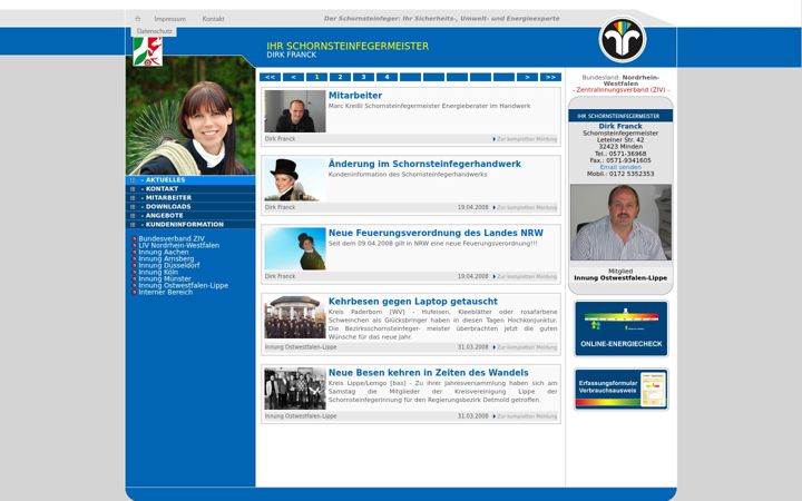 Screenshot of franck-schornsteinfeger.de