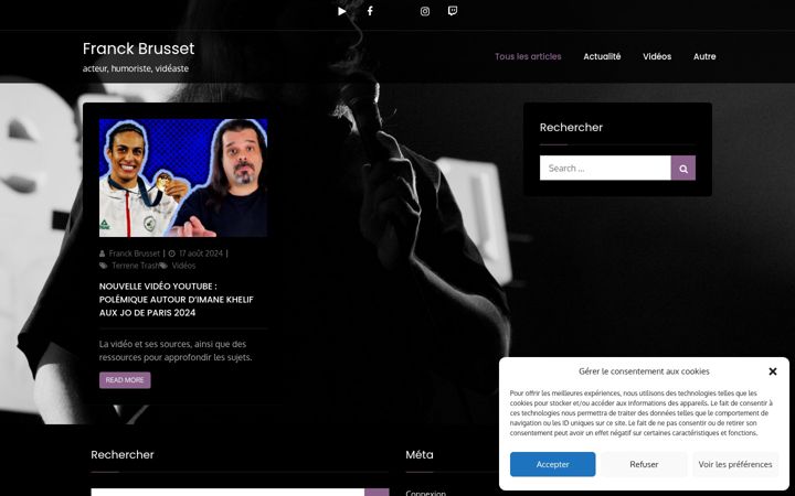 Screenshot of franckbrusset.com