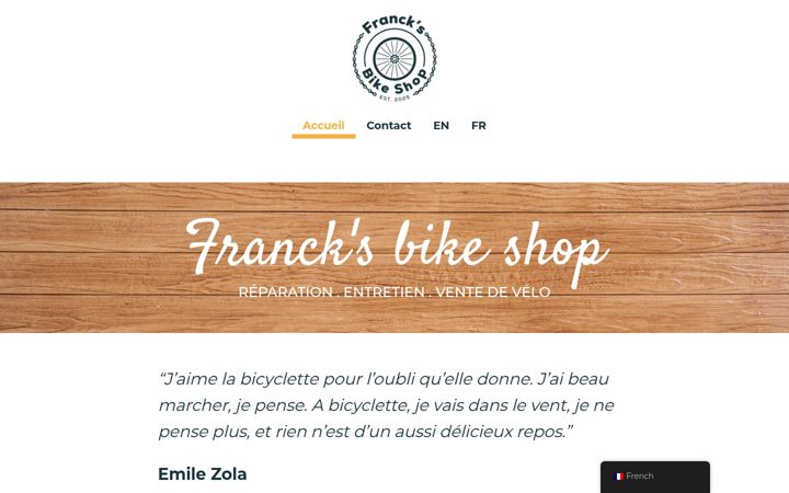 Screenshot of francksbikeshop.com