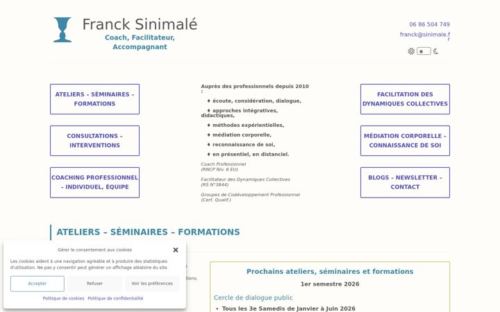 Screenshot of francksinimale.fr