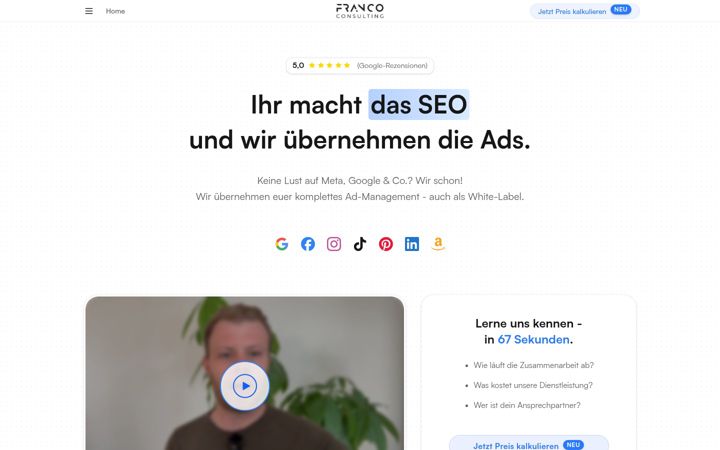 Screenshot of franco-consulting.com