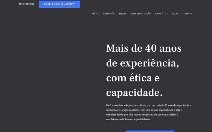 Snímek obrazovky francoadv.com.br