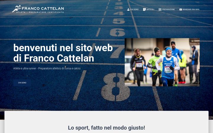 Captură de ecran a francocattelan.it