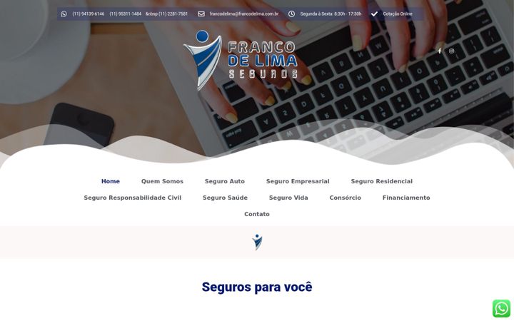 Snímek obrazovky francodelima.com.br