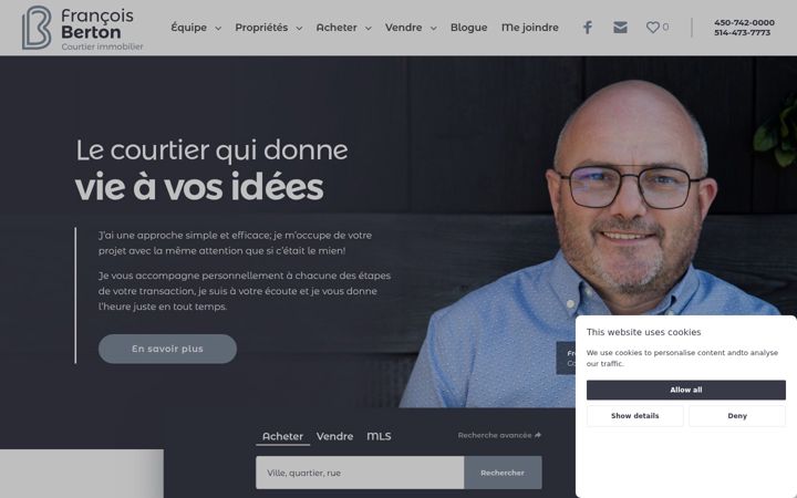 Screenshot of francoisberton.ca
