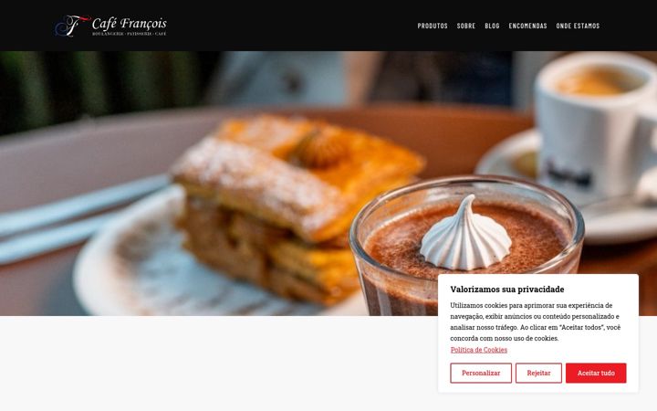 Snímek obrazovky francoiscafe.com.br