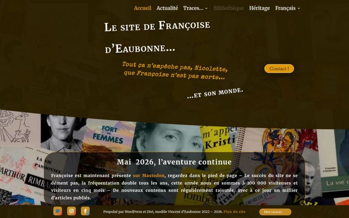 Screenshot of francoise-d-eaubonne.org
