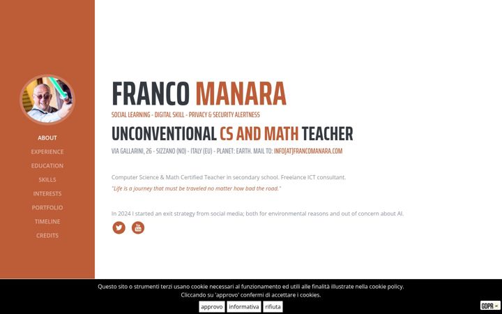 Screenshot of francomanara.com