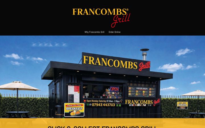 Screenshot of francombsgrill.co.uk