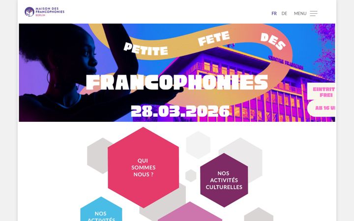 Screenshot of francophonies.de