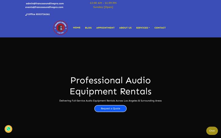 Screenshot of francosoundlivepro.com