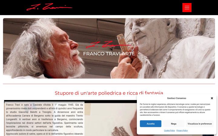 Zrzut ekranu francotraviarte.it