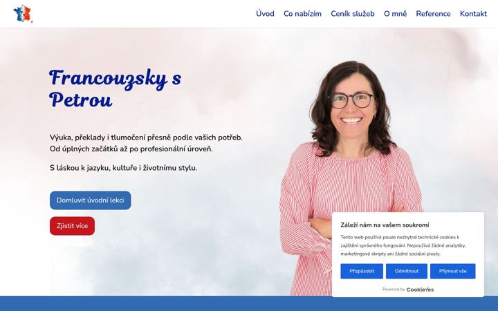 Screenshot of francouzskyspetrou.cz
