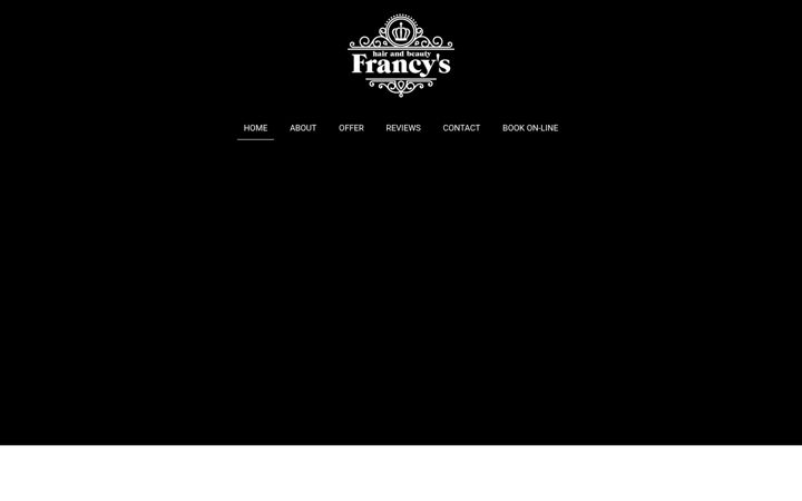 Screenshot of francyhairbeauty.co.uk