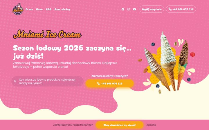Screenshot of franczyzaicecream.pl