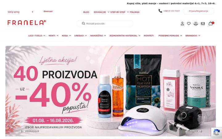 Snímek obrazovky franela.hr