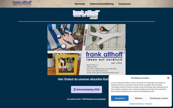 Screenshot of frank-althoff.de