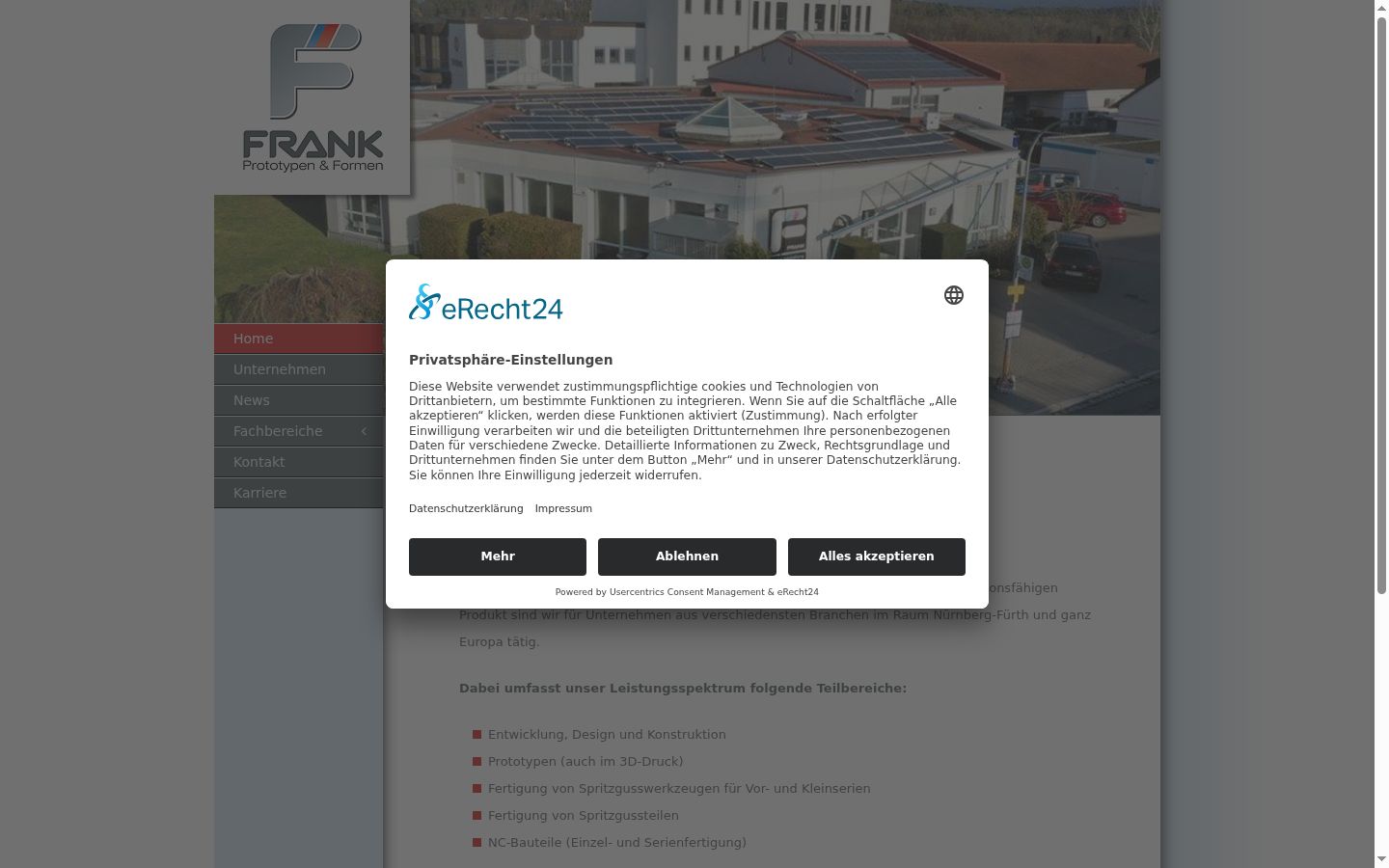 Captura de ecrã do banner de consentimento apresentado antes de qualquer interação