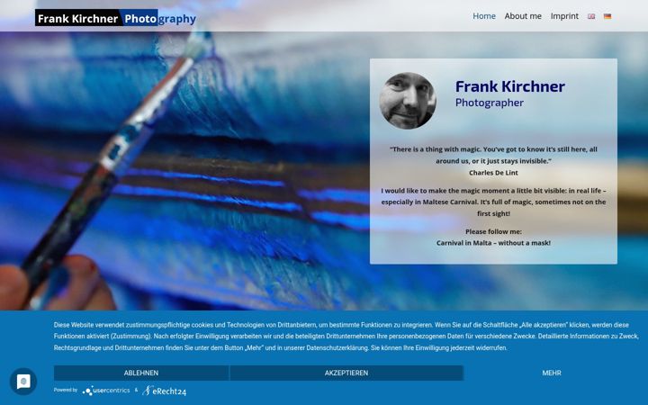Screenshot of frank-kirchner-photography.com