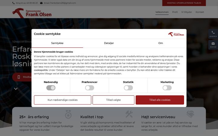 Screenshot of frank-olsen.dk