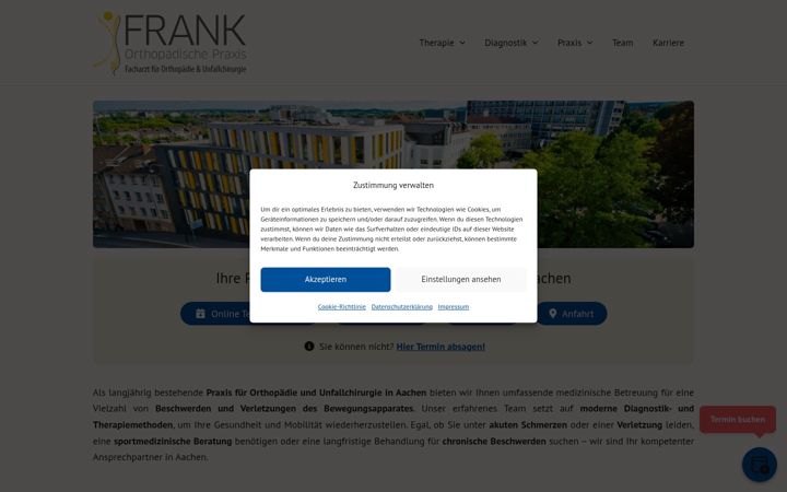 Screenshot of frank-ortho.de