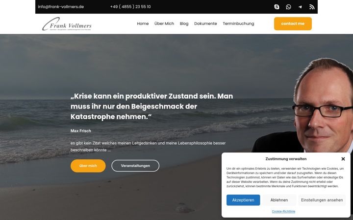Snímek obrazovky frank-vollmers.de